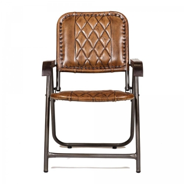 Стул Tetchair Secret De Maison GUDZON mod. M-17532 металл/кожа буйвола, 56х56х90см, Коричневый/черный