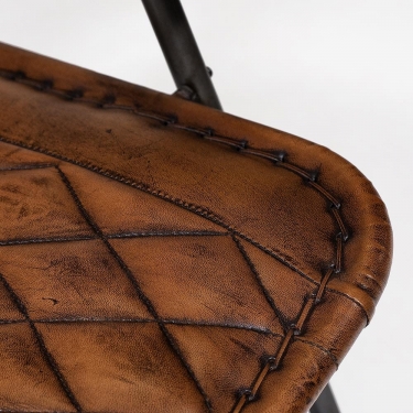 Стул Tetchair Secret De Maison GUDZON mod. M-17532 металл/кожа буйвола, 56х56х90см, Коричневый/черный