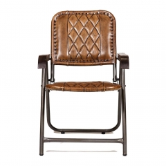 Стул Tetchair Secret De Maison GUDZON mod. M-17532 металл/кожа буйвола, 56х56х90см, Коричневый/черный