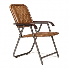 Стул Tetchair Secret De Maison GUDZON mod. M-17532 металл/кожа буйвола, 56х56х90см, Коричневый/черный