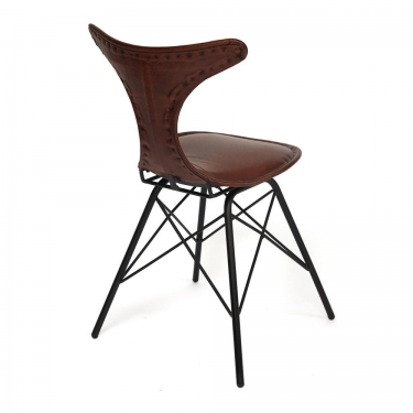 Стул Tetchair Secret De Maison HORN mod. M-19852 металл/кожа буйвола, 49х56х81см, коричневый