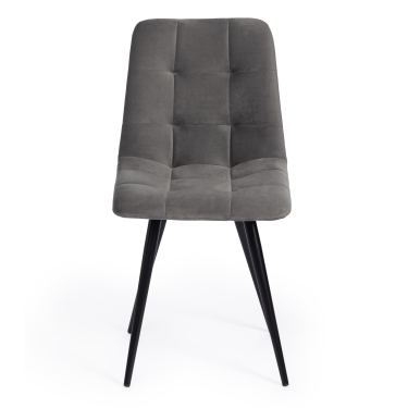 Стул Tetchair CHILLY mod. 7095-1 / 1 шт. в упаковке ткань/металл, 45x53х88 см, высота до сиденья 50 см, серый barkhat 26/черный
