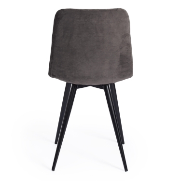 Стул Tetchair CHILLY mod. 7095-1 / 1 шт. в упаковке ткань/металл, 45x53х88 см, высота до сиденья 50 см, темно-серый barkhat 14/черный