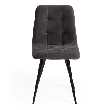 Стул Tetchair CHILLY mod. 7095-1 / 1 шт. в упаковке ткань/металл, 45x53х88 см, высота до сиденья 50 см, темно-серый barkhat 14/черный