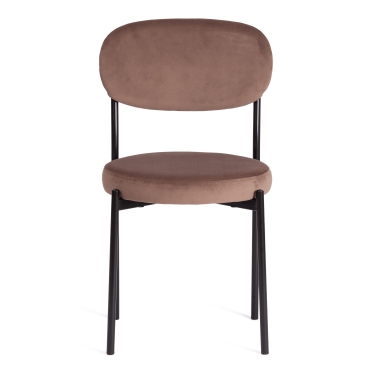 Стул Tetchair REVO mod. 7033 / 1 шт. в упаковке ткань/металл, 47х54х82 см, высота до сиденья 47 см, коричневый barkhat 12/черный