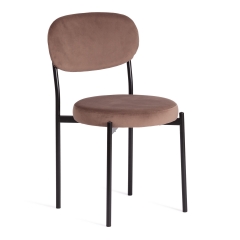 Стул Tetchair REVO mod. 7033 / 1 шт. в упаковке ткань/металл, 47х54х82 см, высота до сиденья 47 см, коричневый barkhat 12/черный