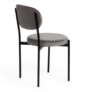 Стул Tetchair REVO mod. 7033 / 1 шт. в упаковке ткань/металл, 47х54х82 см, высота до сиденья 47 см, серый barkhat 26/черный