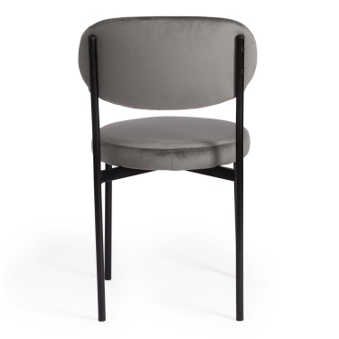 Стул Tetchair REVO mod. 7033 / 1 шт. в упаковке ткань/металл, 47х54х82 см, высота до сиденья 47 см, серый barkhat 26/черный