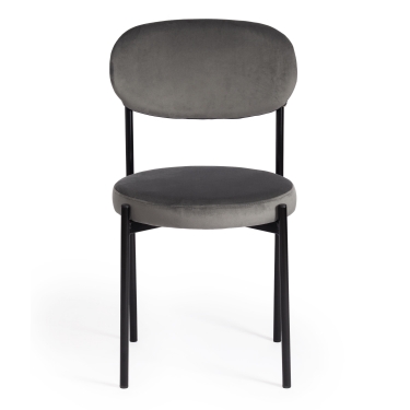 Стул Tetchair REVO mod. 7033 / 1 шт. в упаковке ткань/металл, 47х54х82 см, высота до сиденья 47 см, серый barkhat 26/черный