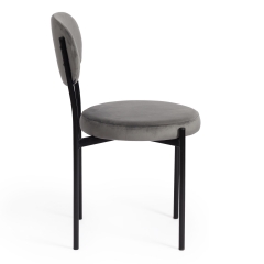 Стул Tetchair REVO mod. 7033 / 1 шт. в упаковке ткань/металл, 47х54х82 см, высота до сиденья 47 см, серый barkhat 26/черный