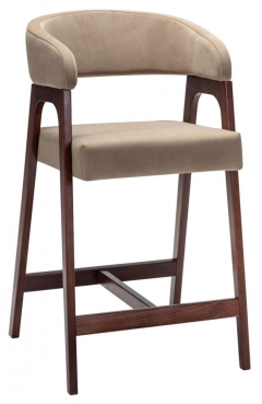 Кресло полубарное R-home Baxter Beige/т.орех