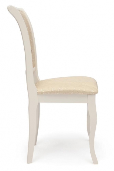 Стул Tetchair Opera OP-SC / 1 шт. в упаковке дерево гевея, 45х53х97см, ivory white слоновая кость 2-5, ткань бежевая A168B