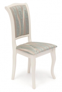 Стул Tetchair Opera OP-SC / 1 шт. в упаковке дерево гевея, 45х53х97см, ivory white слоновая кость 2-5, ткань бирюзовая H180-19