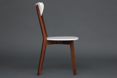 Стул Tetchair MAXI Макси / 1 шт. в упаковке каркас бук, сиденье, спинка - мдф, 86 х 48.5 х 54.5 см, Белый + Коричневый