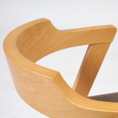 Стул мягкое сидение Tetchair VERSA Верса / 1 шт. в упаковке каркас бук, сиденье ткань, 54,55674см, Натуральный + Коричневый