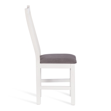 Стул Tetchair SWEDEN комплект NEW, Многослойный березовый шпон, 41х40х99 см, white/велюр темно-серый