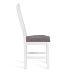 Стул Tetchair SWEDEN комплект NEW, Многослойный березовый шпон, 41х40х99 см, white/велюр темно-серый