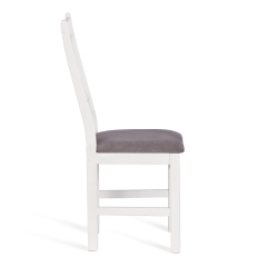 Стул Tetchair CROSSMAN комплект NEW, Многослойный березовый шпон, 41х40х100 см, white/велюр темно-серый