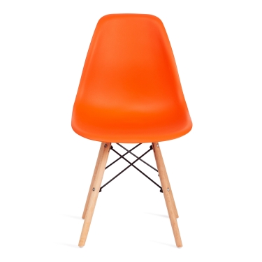 Стул Tetchair CINDY EAMES mod. 001 / 1 шт. в упаковке дерево бук/металл/сиденье пластик, 51x46x82.5см, оранжевый/orange