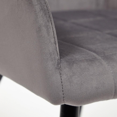 Кресло Tetchair BEATA mod. 8266 / 1 шт. в упаковке металл/ткань, 56х60х82 см, серый G-062-40/черный