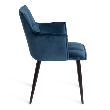 Стул Tetchair SASKIA mod. 8283 / 1 шт. в упаковке металл/ткань, 55 х 61 х 85см, синий G062-48/черный