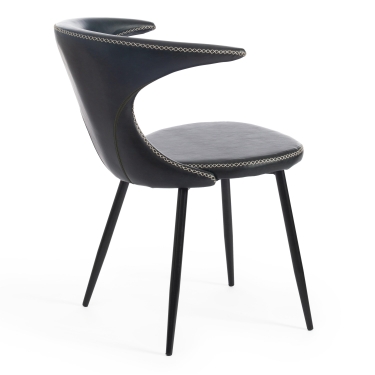 Стул Tetchair FLAIR mod. 9020 / 1 шт. в упаковке экокожа/металл, 60 х 56 х 78 см , зеленый 14/черный