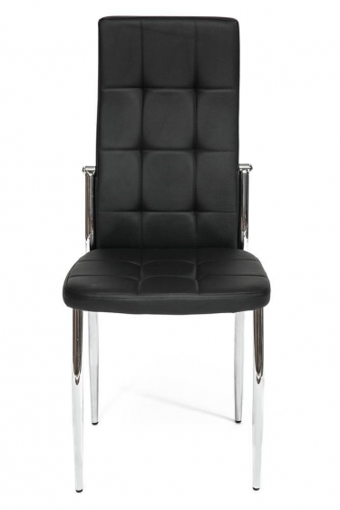 Стул Tetchair ELFO mod.35 / 1 шт. в упаковке металл/экокожа, 45х53х100х47см, хром/черный