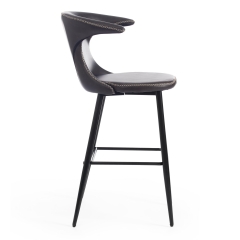 Стул барный Tetchair FLAIR BAR mod. 9018 / 1 шт. в упаковке металл/экокожа, 60 х 56 х 106 см , серый 22/черный
