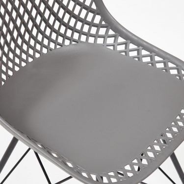 Стул Tetchair VINCENT mod. 8001 / 1 шт. в упаковке металл/пластик, 46,5 х 53 х 83,5 см, серый/черный