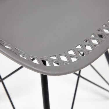 Стул Tetchair VINCENT mod. 8001 / 1 шт. в упаковке металл/пластик, 46,5 х 53 х 83,5 см, серый/черный