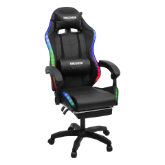 Кресло KINGQUEEN 908 KINGQUEEN цвет черный с массажем и подсветкой 908-black-mass