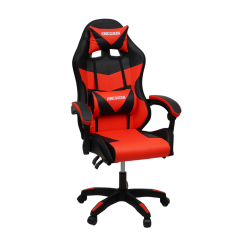 Кресло KINGQUEEN 908 KINGQUEEN цвет черный/красный с массажем и подсветкой 908-black-red-mass