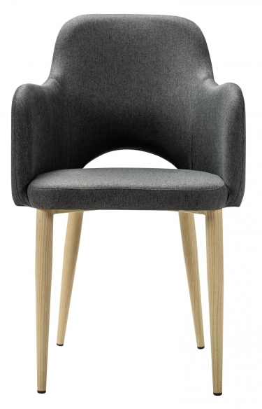 Кресло R-home Ledger К темно-серый/нат.дуб