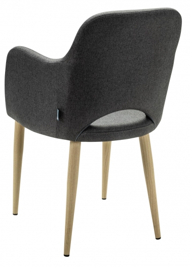 Кресло R-home Ledger К темно-серый/нат.дуб