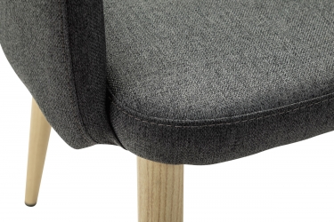 Кресло R-home Ledger К темно-серый/нат.дуб