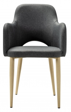 Кресло R-home Ledger К темно-серый/нат.дуб