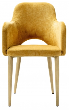 Кресло R-home Ledger К желтый/нат.дуб