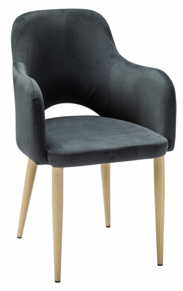 Кресло R-home Ledger К Diag grey/нат.дуб