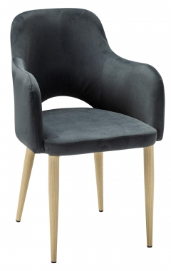 Кресло R-home Ledger К Diag grey/нат.дуб