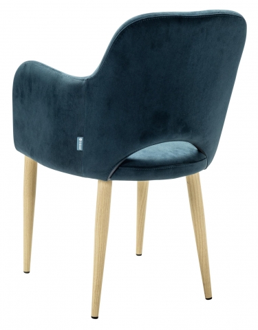 Кресло R-home Ledger К Diag blue/нат.дуб