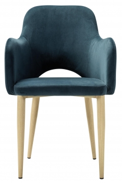 Кресло R-home Ledger К Diag blue/нат.дуб