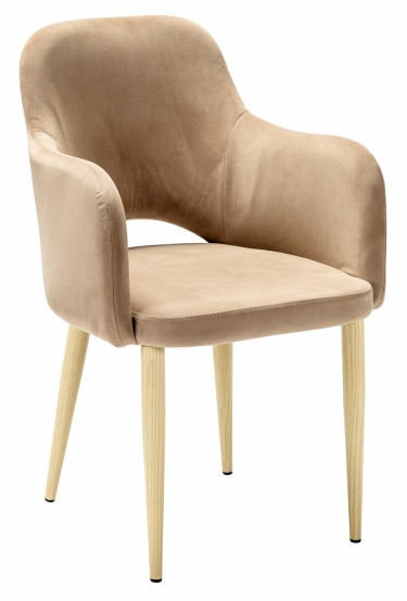 Кресло R-home Ledger К Diag beige/нат.дуб