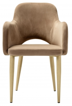 Кресло R-home Ledger К Diag beige/нат.дуб