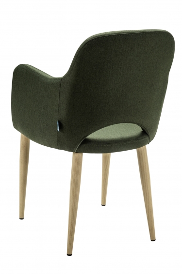 Кресло R-home Ledger К темно-зеленый/нат.дуб