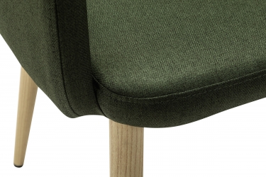 Кресло R-home Ledger К темно-зеленый/нат.дуб