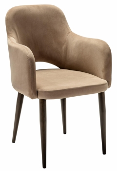 Кресло R-home Ledger К Diag beige/т. орех