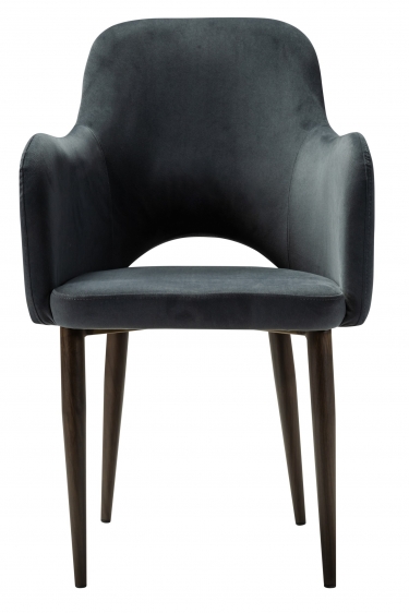 Кресло R-home Ledger К Diag grey/т. орех