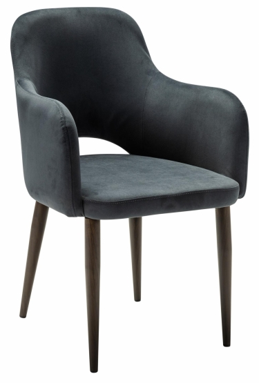 Кресло R-home Ledger К Diag grey/т. орех