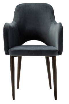 Кресло R-home Ledger К Diag grey/т. орех