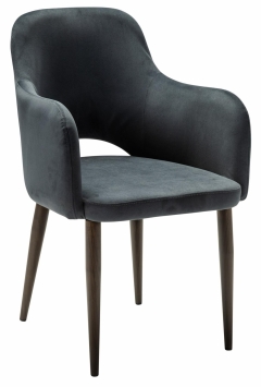 Кресло R-home Ledger К Diag grey/т. орех